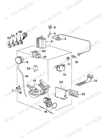 Взрыв-схема стиральной машины Zanussi TL1074H - Схема узла Electrical equipment